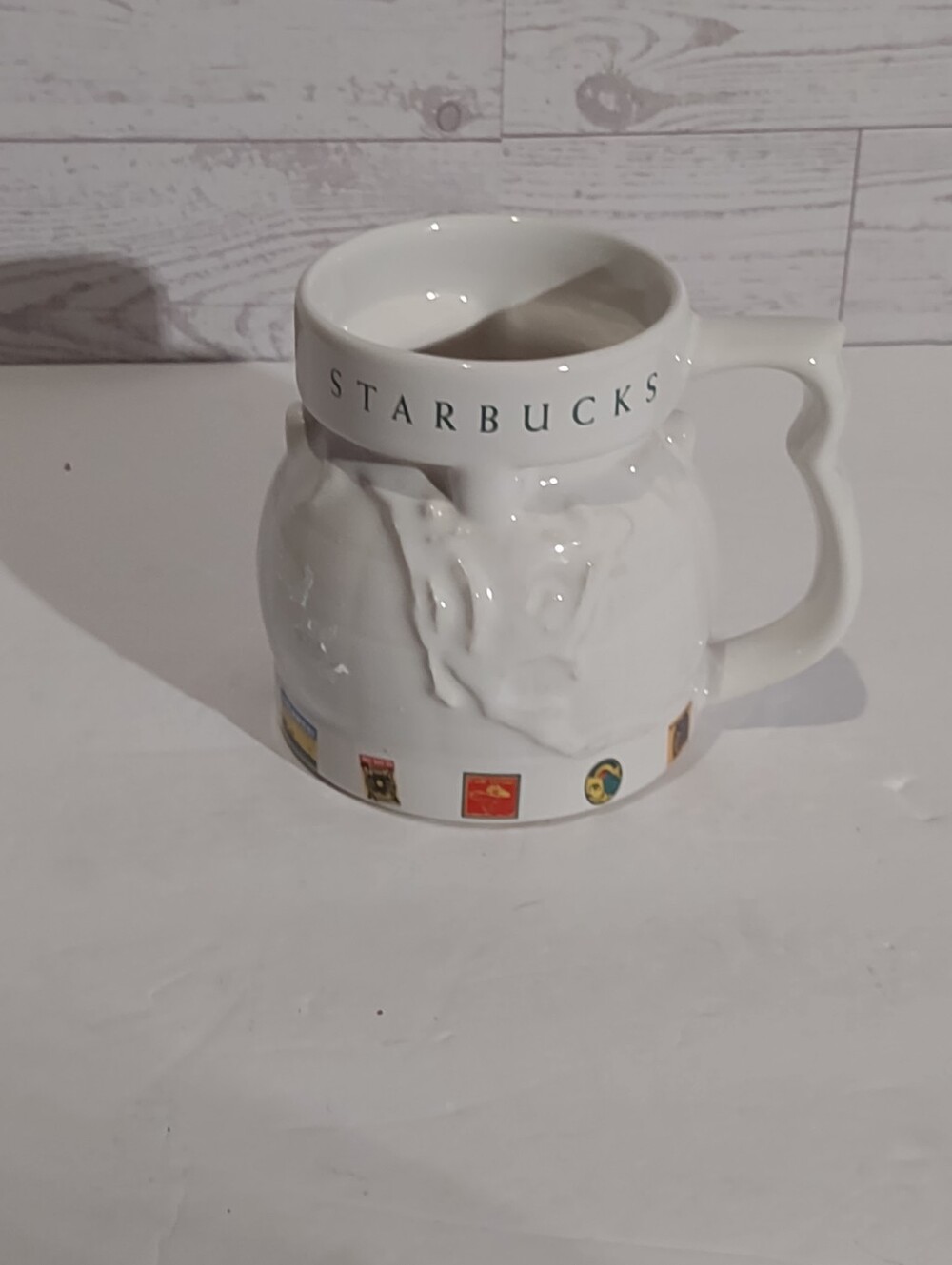1997 Starbucks Around the World Earth Globe 3D ceramic mug,